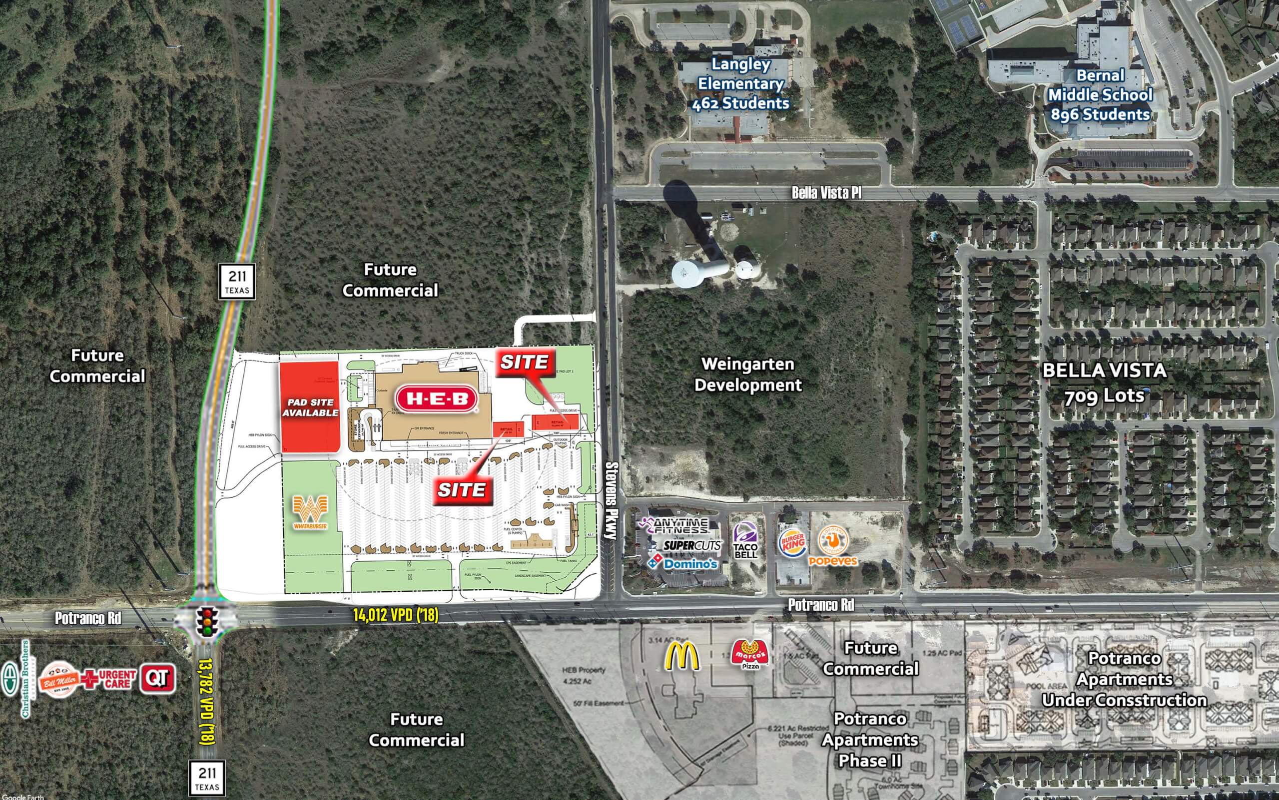 HEB - Potranco & 211 - San Antonio, TX — NEC of Hwy 211 and Potranco Rd, San Antonio, TX, 78245
