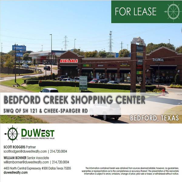 Walmart Anchored - Bedford Creek Shopping Center — 4105 St Hwy 121, Bedford, TX, 76021