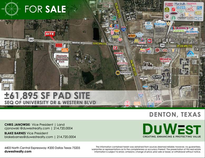 ±1.4 AC Pad Site | Denton, TX — 3809 W University Dr, Denton, TX, 76207