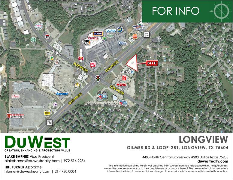 Pad Site Available | Gilmer Rd & Loop 281 — 1700 W Loop 281, Longview, TX, 75604