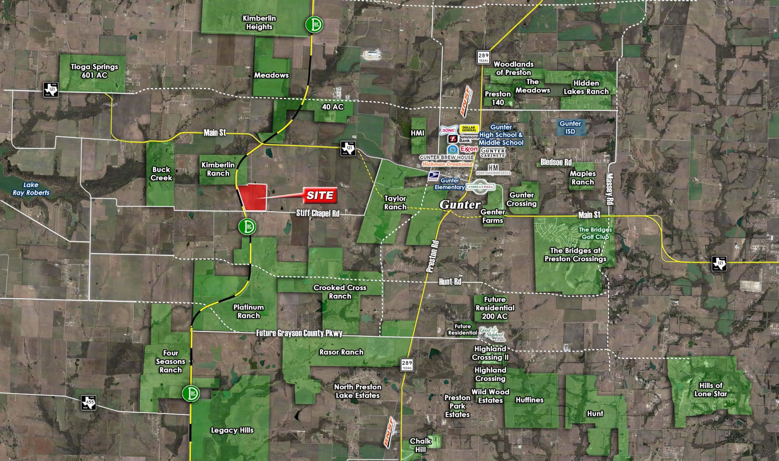 159 Acres along Dallas North Tollway | Gunter ETJ — 2110 Stiff Chapel Rd, Pilot Point, TX photo 3