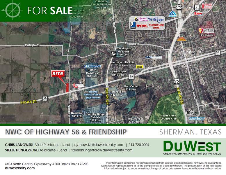 10 Acre Corner Site on TX-56 — 15225 TX-56, Sherman, TX