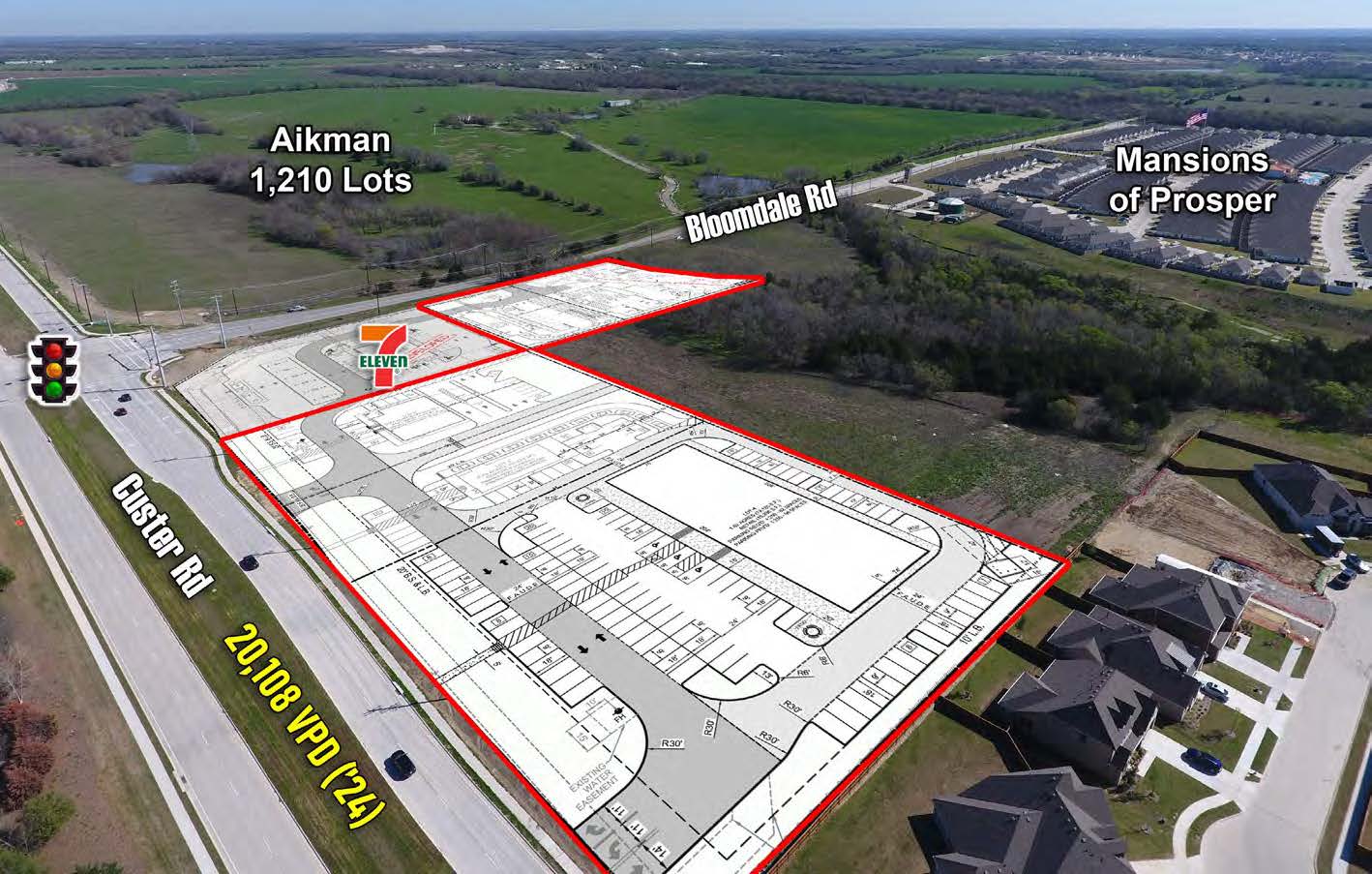Hard Corner Site at Custer & Bloomdale — 4550 North Custer Road, McKinney, TX, 75071