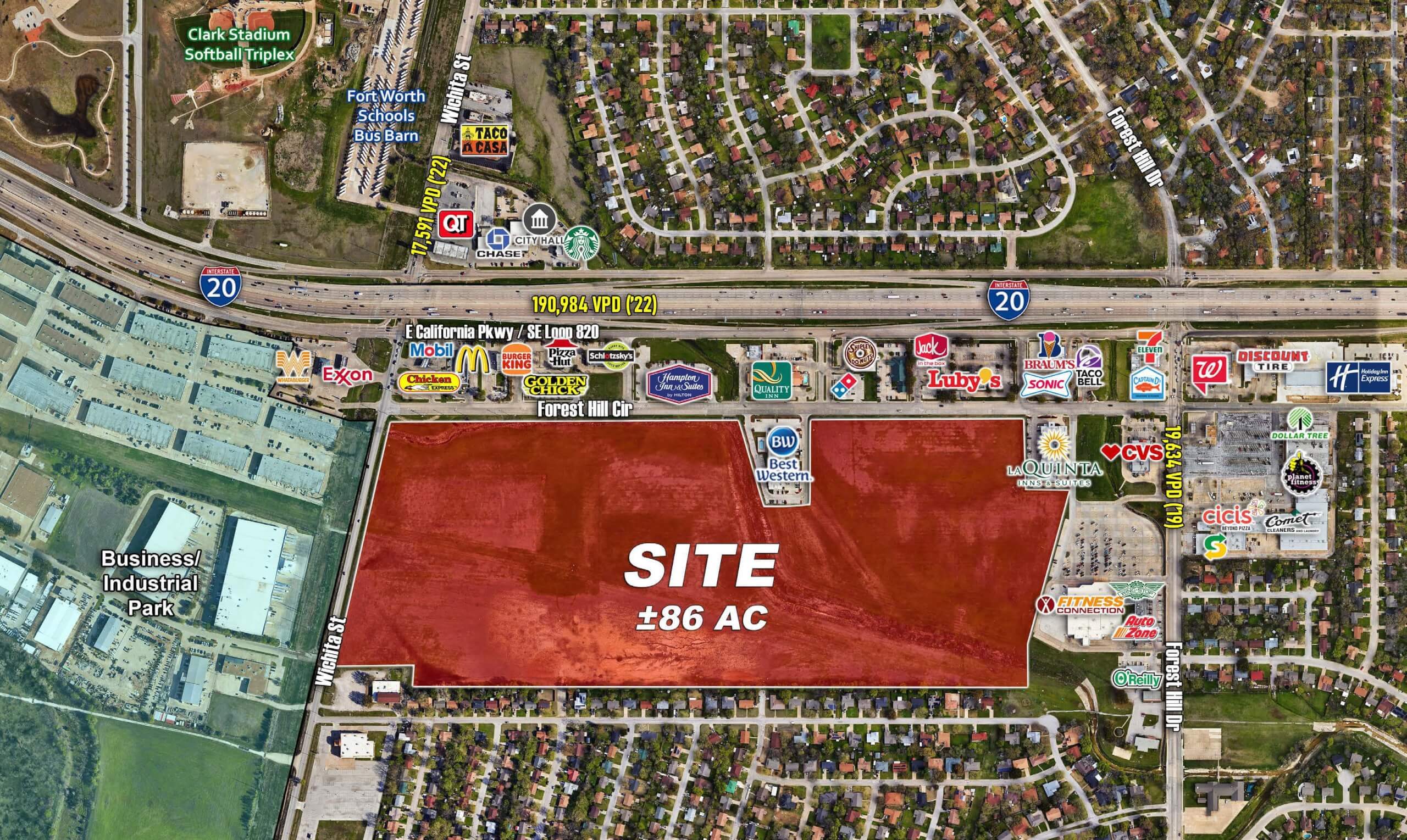 86 Acres Along I20 | Forest Hills, TX — 3001 Forest Hill Circle, Forest Hill, TX photo 3