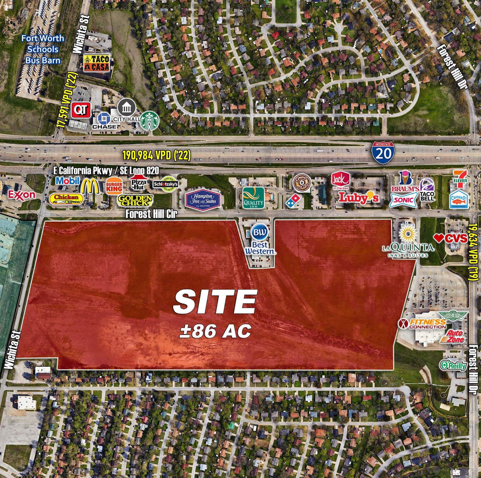 86 Acres Along I20 | Forest Hills, TX — 3001 Forest Hill Circle, Forest Hill, TX photo 2