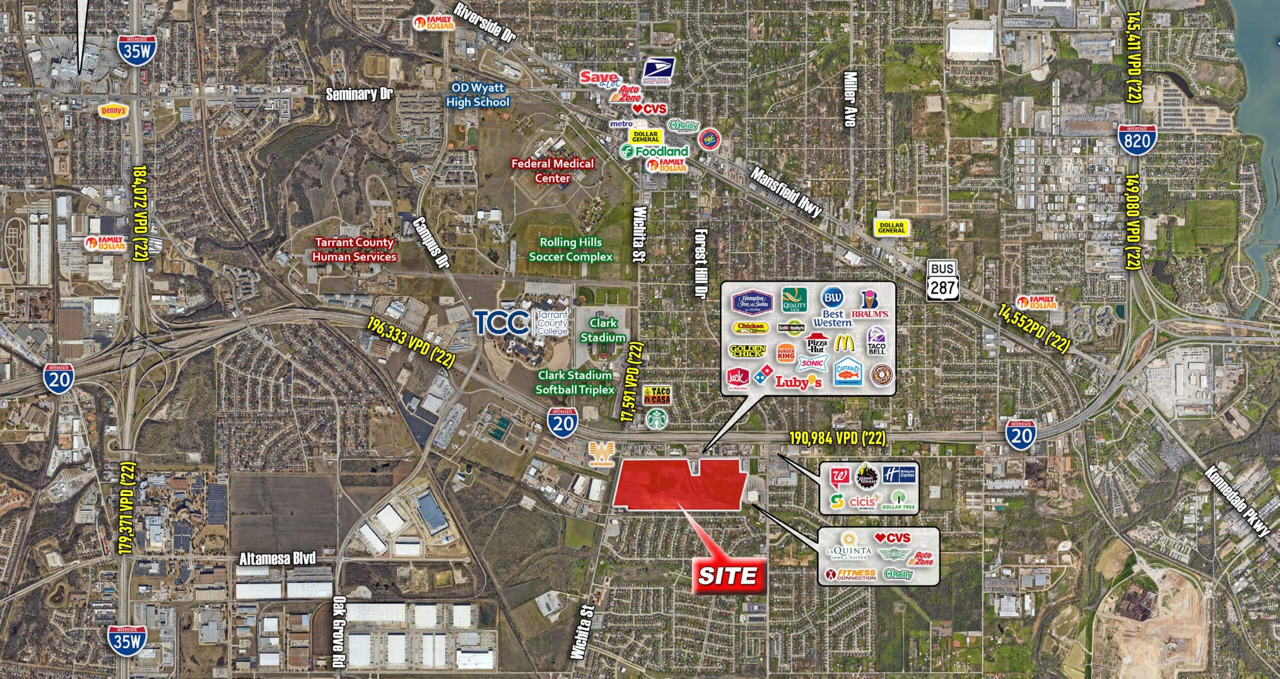 86 Acres Along I20 | Forest Hills, TX — 3001 Forest Hill Circle, Forest Hill, TX