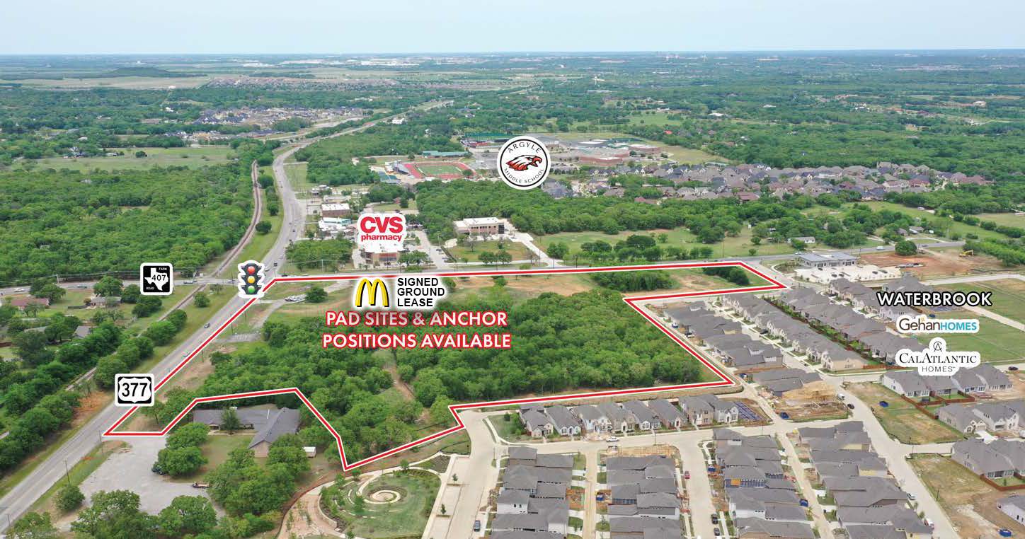 17.93 Acre Retail Development | Argyle, TX — SEC of FM-407 & US-377, Argyle, TX, 76226