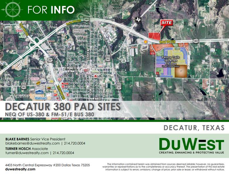 Decatur 380 Pad Sites — NEQ of US-380 & E Bus 380, Decatur, TX