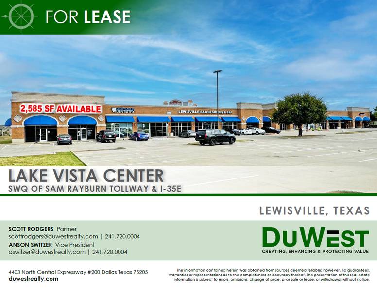 Lake Vista Center — SWQ Sam Rayburn Tollway & I-35E, Lewisville, TX, 75067