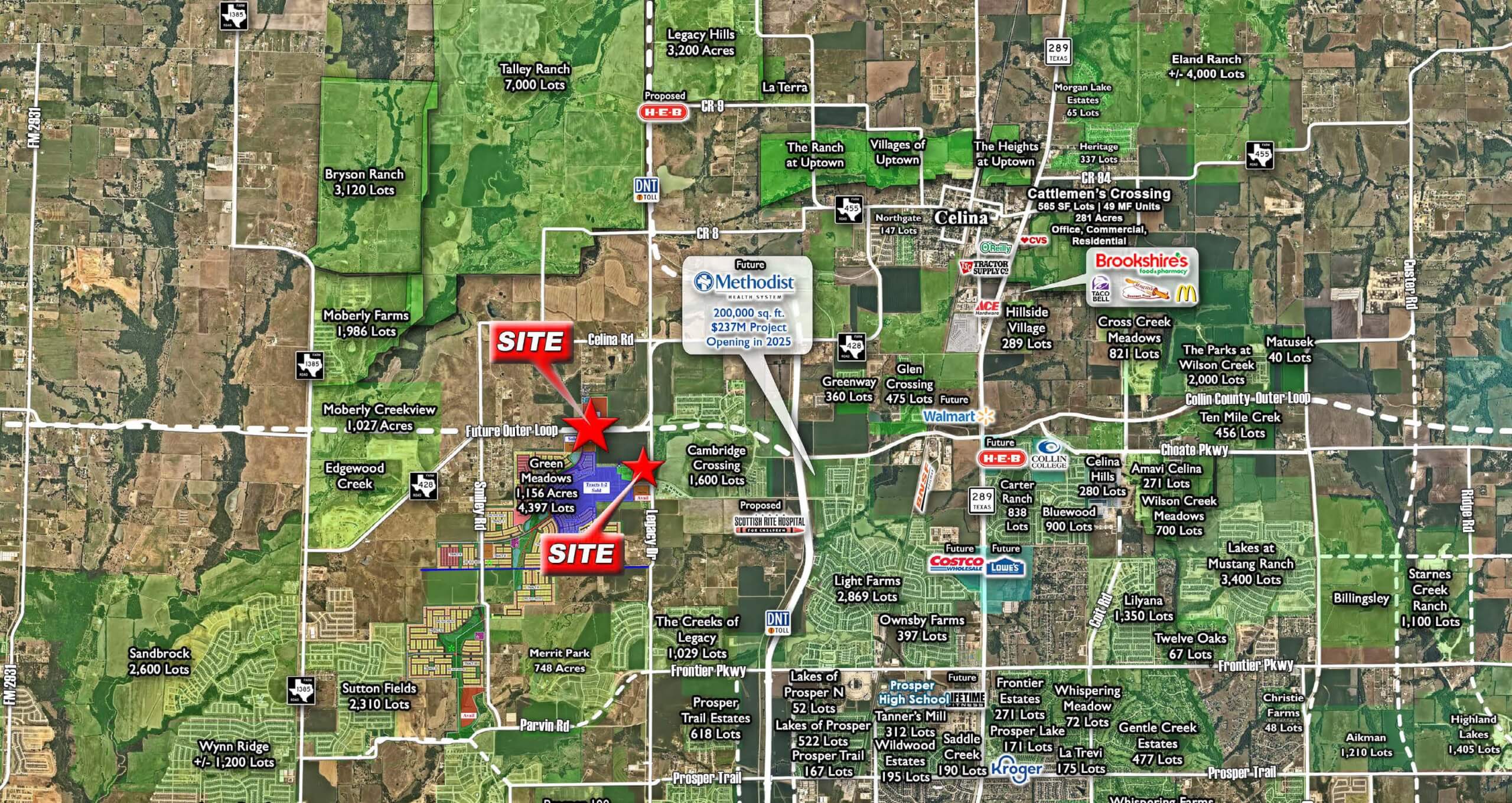 Celina Hard Corner Retail Parcels | Celina, TX — FM-428 & McNabb Dr, Legacy Dr & Punk Carter Pkwy, Celina, TX