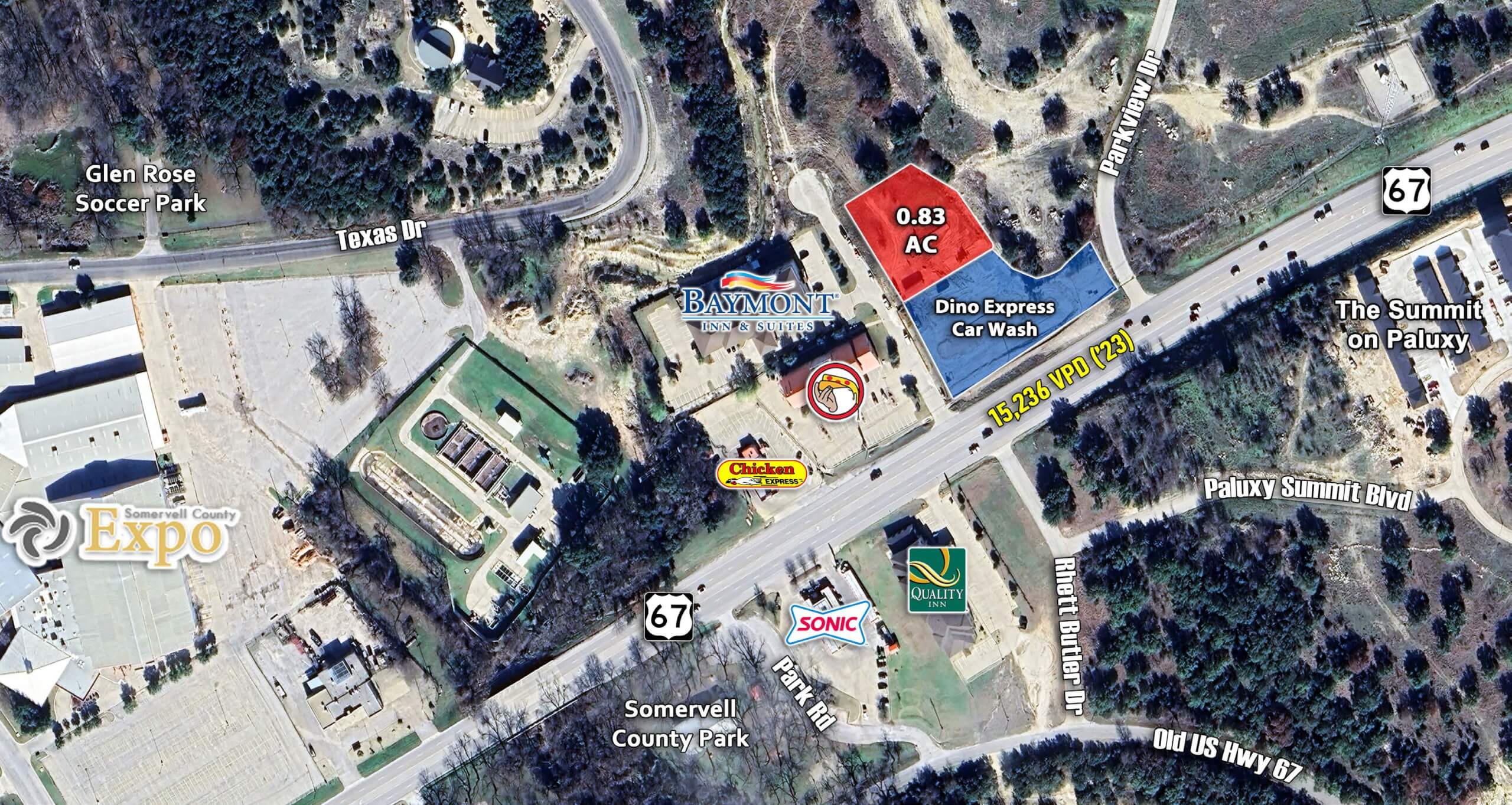 Glen Rose Pad Site Opportunity | Glen Rose, TX — US-67 at Rhett Butler Dr, Glen Rose, TX