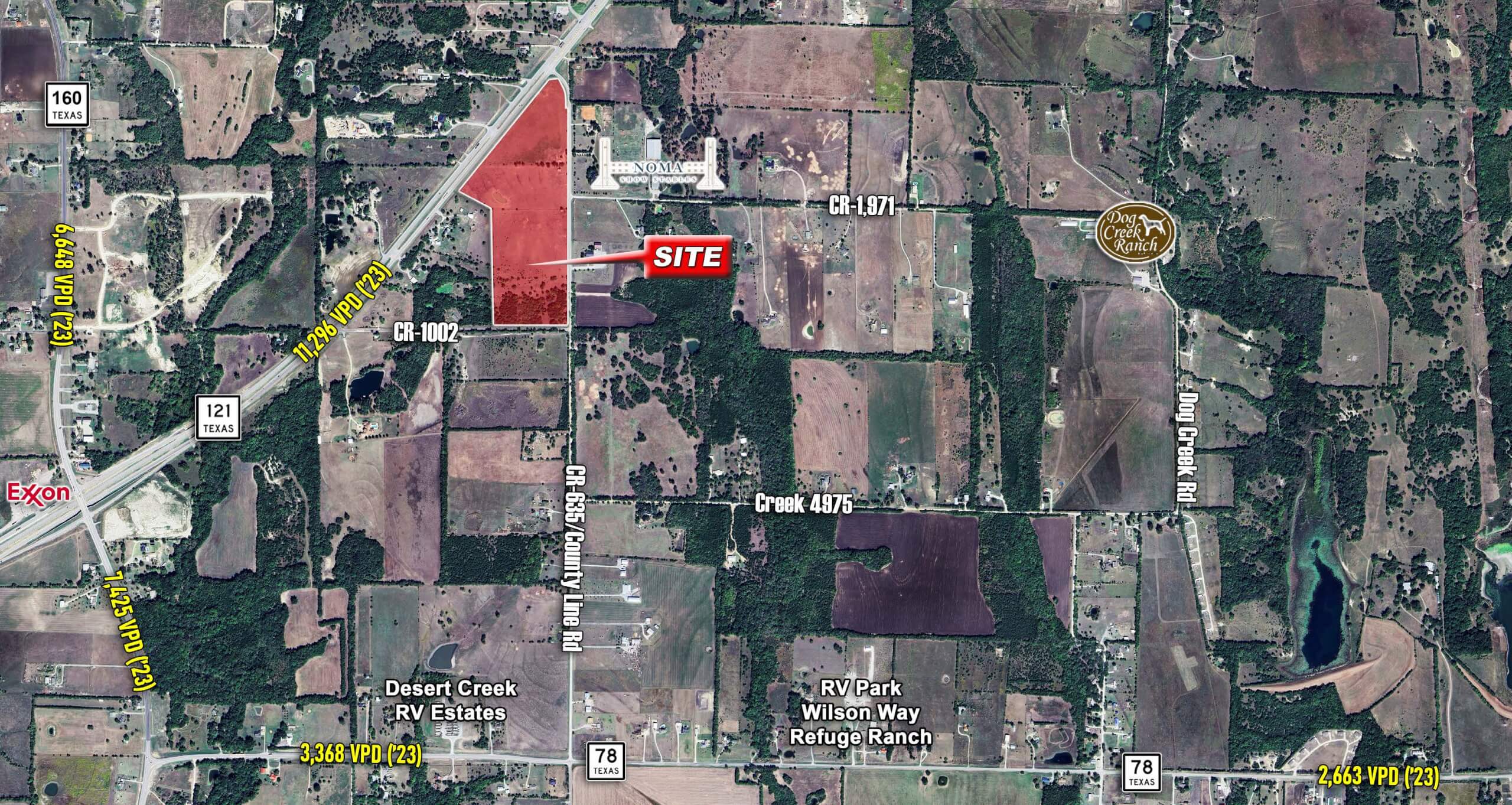 43.57 Acres For Sale - Blue Ridge ETJ, Texas — 16163 County Road 635, Blue Ridge, TX