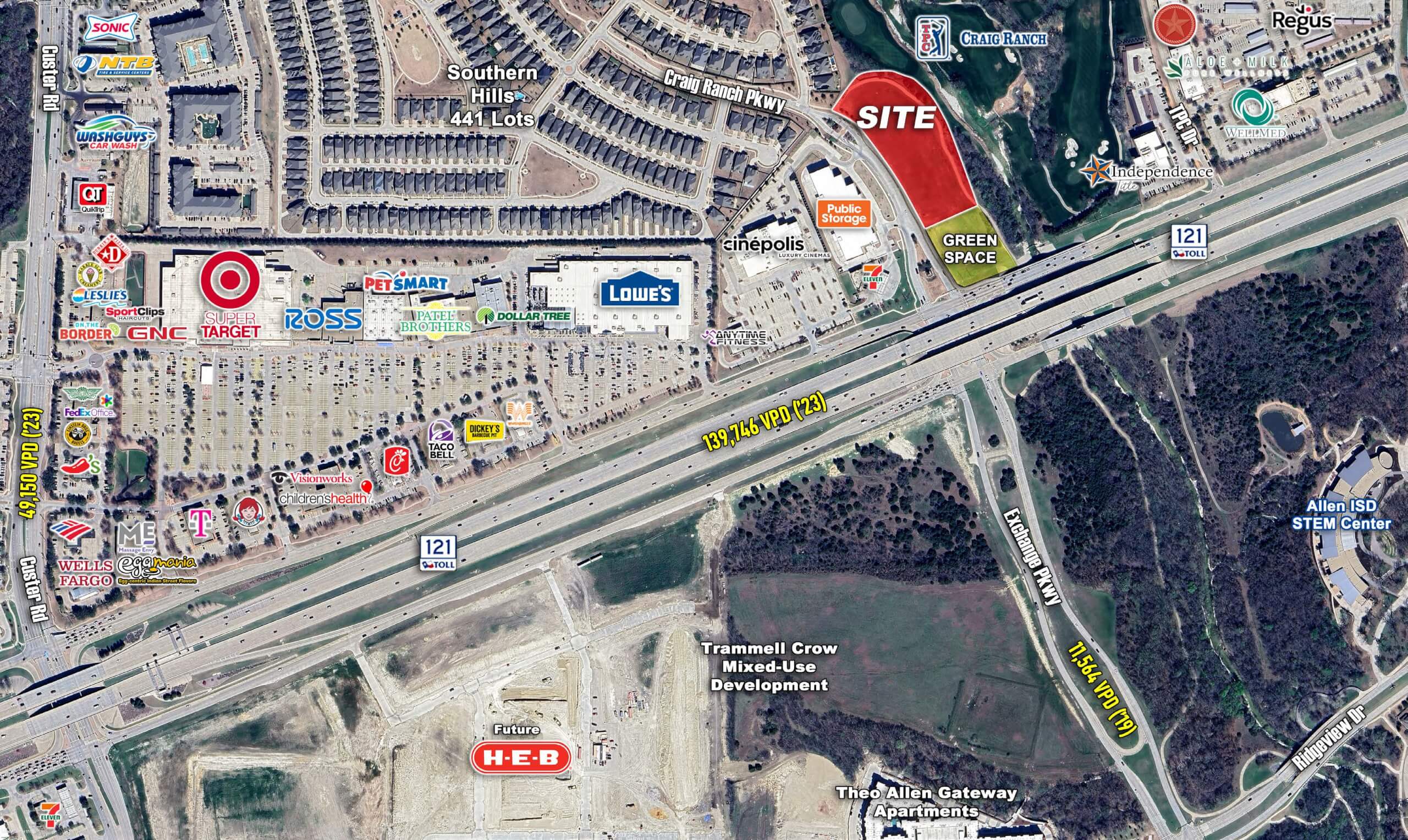 Land Overlooking TPC Craig Ranch, Hwy 121 — 7209 Craig Ranch Pkwy, McKinney, TX photo 4