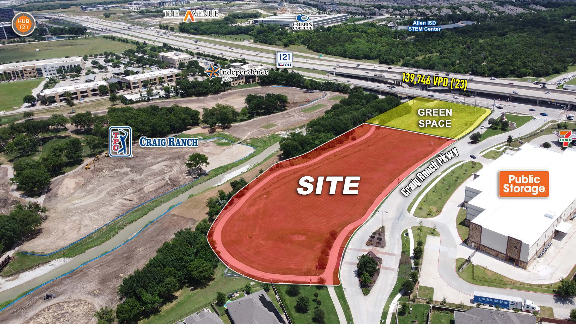 Land Overlooking TPC Craig Ranch, Hwy 121 — 7209 Craig Ranch Pkwy, McKinney, TX photo 2