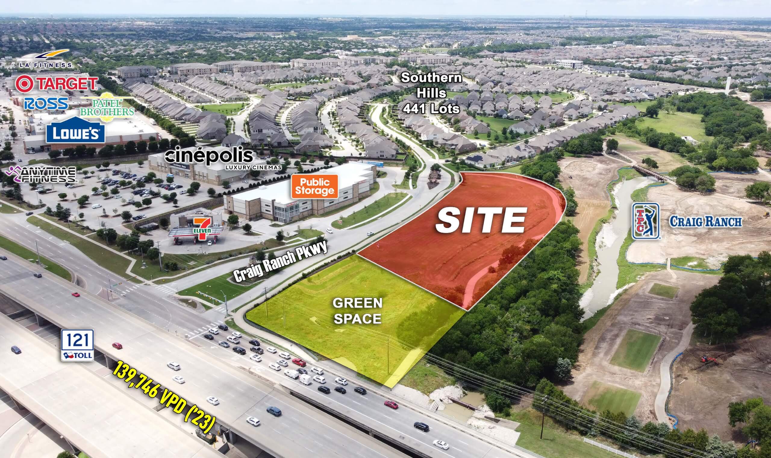 Land Overlooking TPC Craig Ranch, Hwy 121 — 7209 Craig Ranch Pkwy, McKinney, TX photo 6