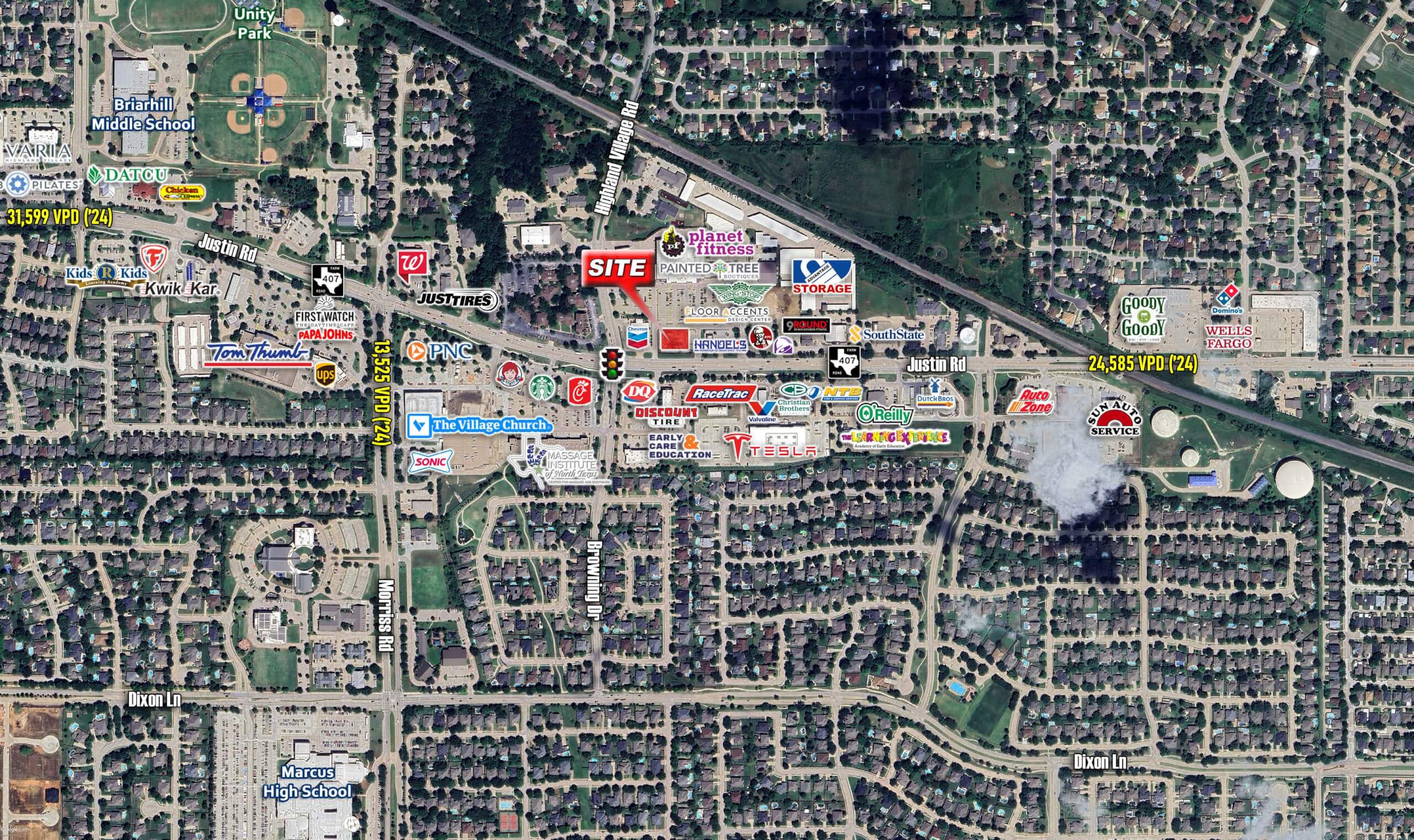 Pad Site For Lease - Justin Rd & Highland Village Rd — 2270 Justin Road, Highland Village, TX, 75077