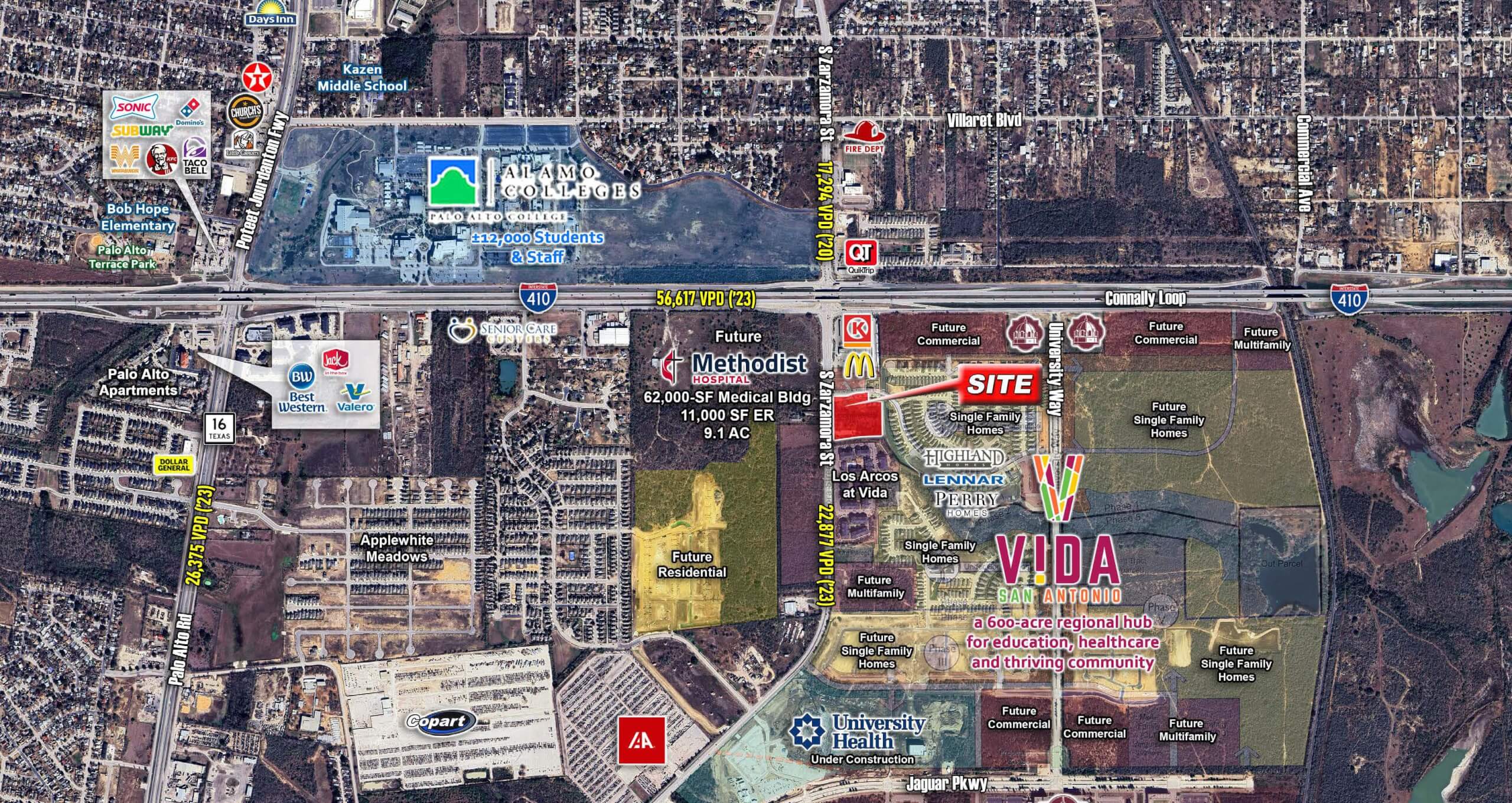 Vida Retail Development | San Antonio, TX — SEC of Zarzamora St & Mitra Way, San Antonio, TX, 78224