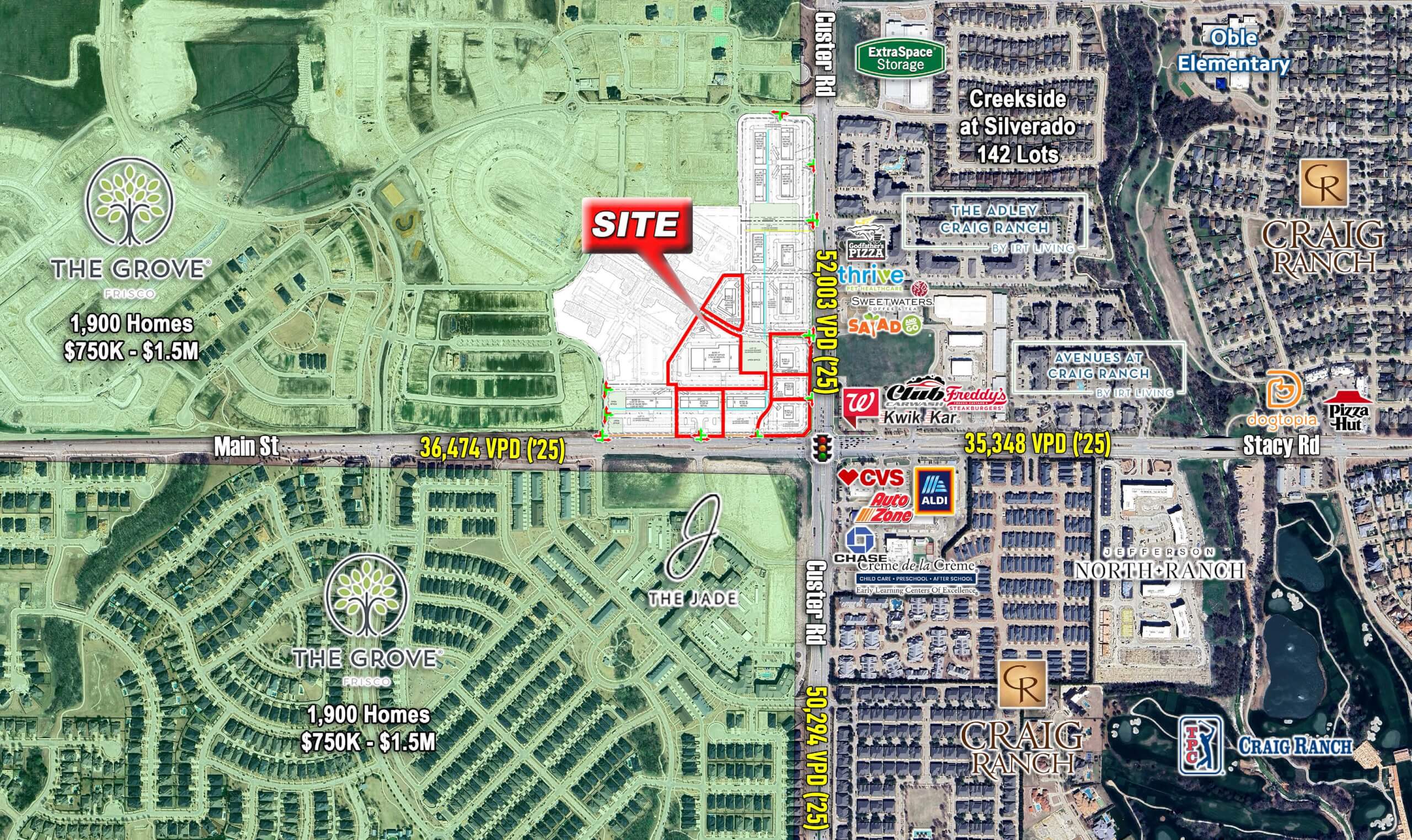 Custer and Main Pad Sites and Retail — NWC Custer Rd and Main St, Frisco, TX photo 2