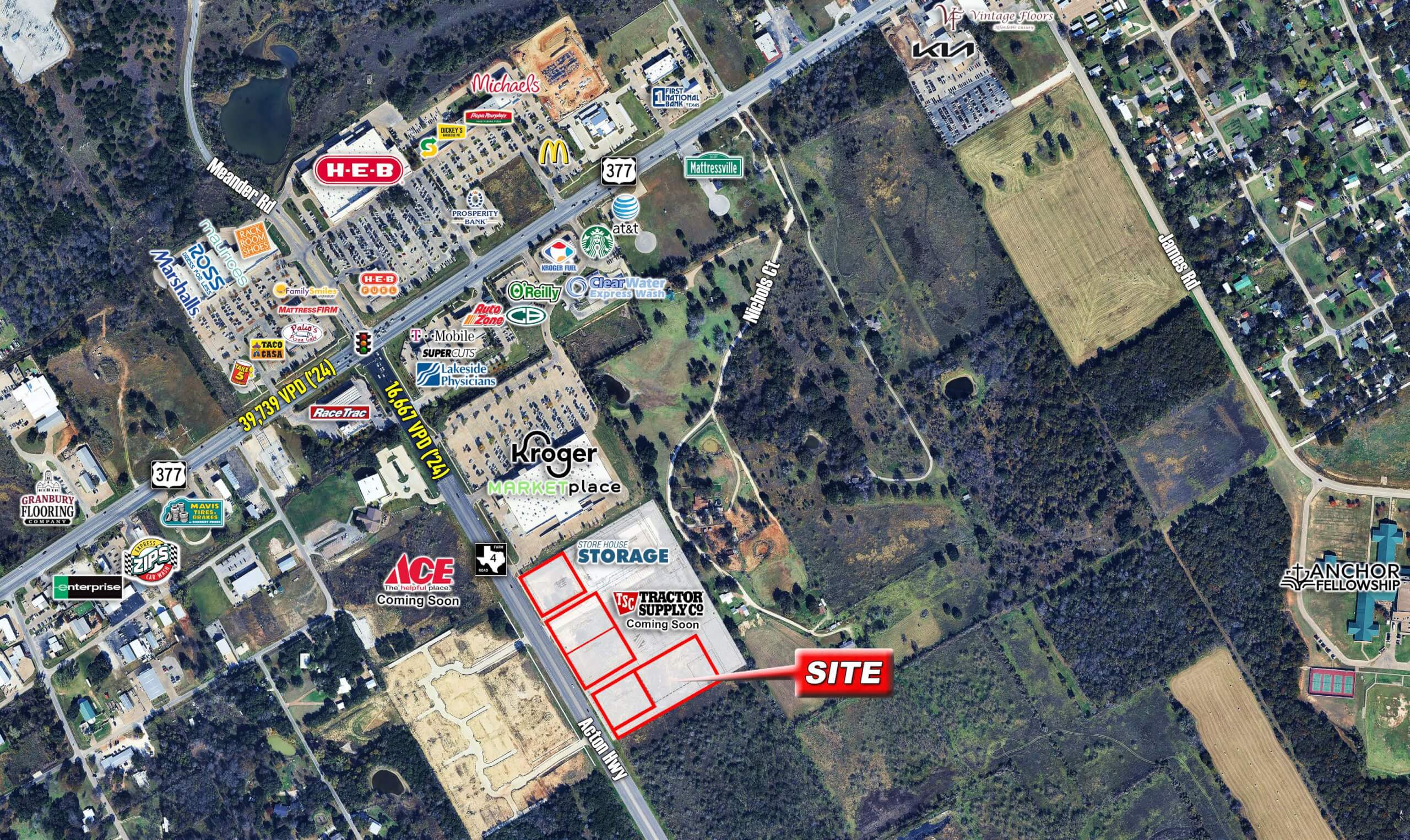 Pad Sites Available For Sale, Ground Lease, or BTS | Granbury TX — 3742 Fm 4, Granbury, TX, 76049 photo 2