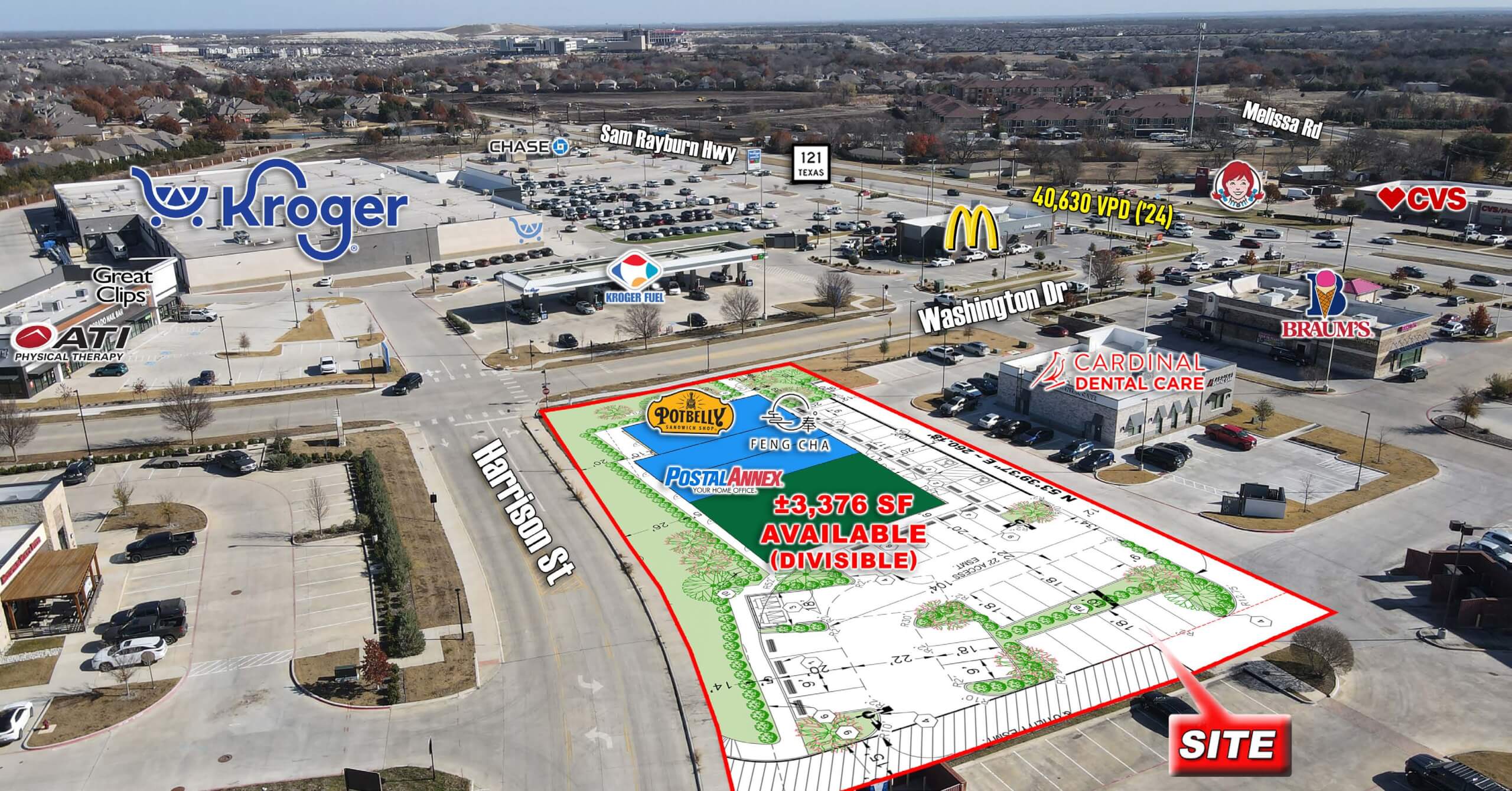 Melissa Junction | Kroger Anchored Future Retail — 2625 Sentinel Way, Melissa, TX, 75454