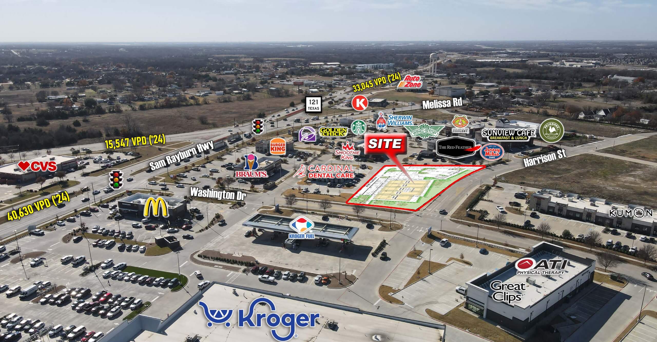 Melissa Junction | Kroger Anchored Future Retail — 2625 Sentinel Way, Melissa, TX, 75454