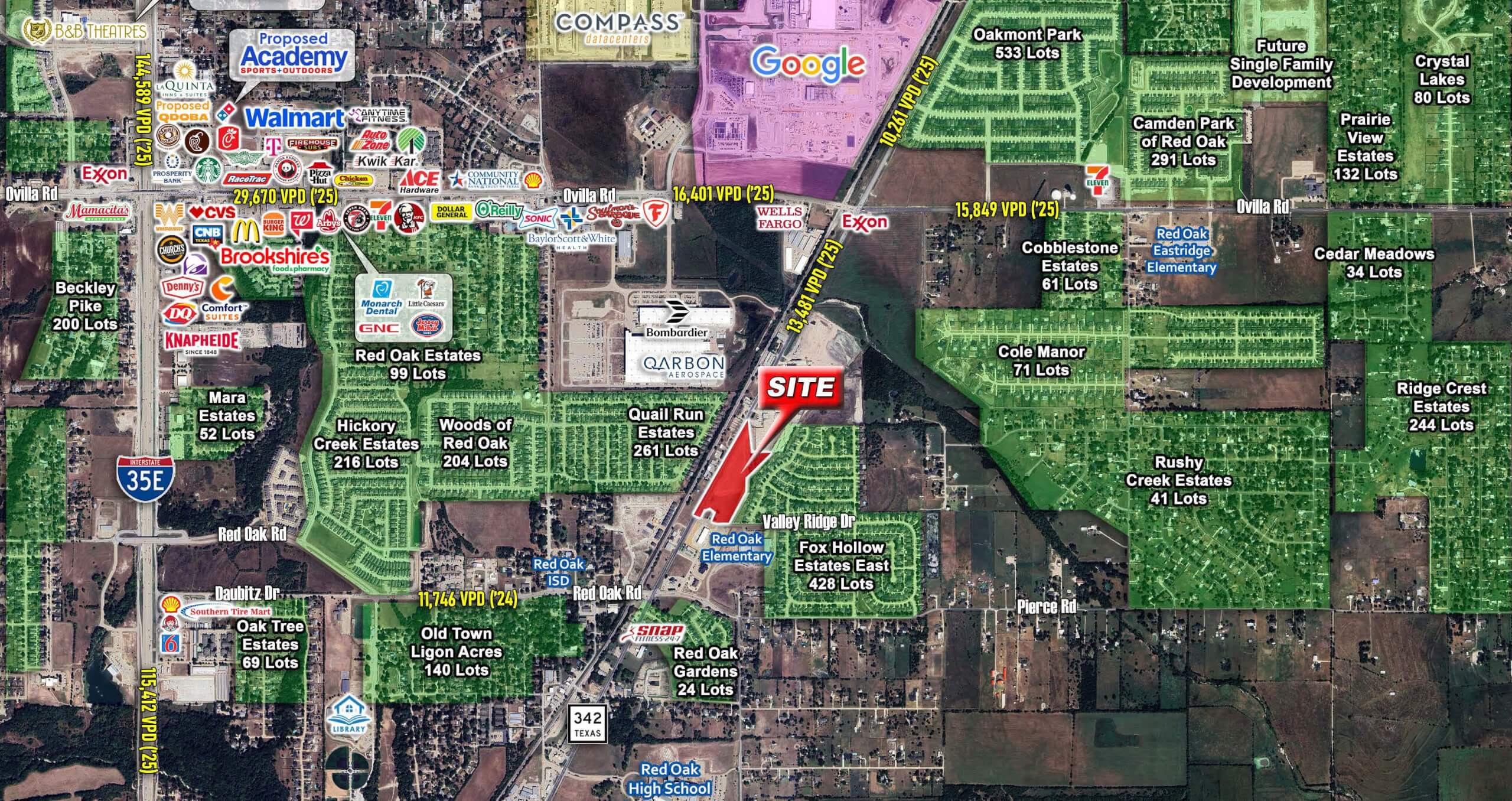 SH-342 & Valley Ridge Dr — 101 Valley Ridge Drive, Red Oak, TX, 75154